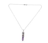 ibasenice Collier Pendentif Pierre Naturelle en Forme de Dragon Totem Cristal Améthyste pour Homme et Femme Accessoire Délicat et Créatif Élégant pour Soirées et Fêtes