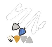 ibasenice Collier Porte-médiators Guitare Double Face avec Boîte de Rangement Plectrums pour Guitare Électrique Basse et Ukulélé Design Mains pour Musiciens Pratique et Concert