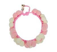 ibasenice Collier pour Animaux de Compagnie étiqueter Tricoter Mariage Collier de Chien pour Chiens coloré Couleur chaîne de Collier de Chat Accessoires pour Animaux de Compagnie Fil Rose
