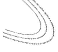 ibasenice Collier pour Hommes en Acier Inoxydable Argenté, Style Punk et Hip-hop, Finition Soignée, Confortable, Lot de 3 Pièces pour Soirées et Accessoires de Mode