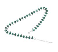 ibasenice Collier Ras Du Cou Femme Pierre Brillante Verte Chaîne Délicate Vintage Mode Résistant et Élégant Cadeau pour Filles et Femmes