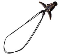 ibasenice Collier Tête de Buffle Bohème Résine Style Punk pour Fête Décoration Ethnique Léger et Attrayant