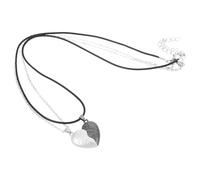 ibasenice Colliers pour couple (lot de 2), pendentif t cadenas en forme de cœur, bijoux magnétiques en acier inoxydable, cadeau d'amitié pour un anniversaire ou la Saint-Valentin.