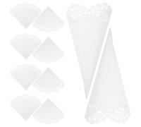 ibasenice Cônes de Fleurs en Papier Kraft, Porte-confettis de Mariage en Forme de cône, Motif Floral ajouré élégant, 50 pièces, pour confettis de Mariage en intérieur