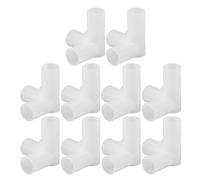 ibasenice Connecteur en T Plastique Blanc 3 Voies pour Étagère à Chaussures et Garde-Robe, Support Robuste et Gain de Place, Kit de 10 Pièces pour Assemblage DIY à Domicile