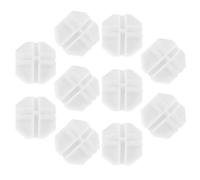 ibasenice Connecteurs Cubes Blancs en Plastique 10pcs pour Organisateur Placard Rainures Multiples, Design Spécial, pour Rangement Intérieur et Gain de Place