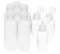 ibasenice Contenants Voyage 100ml Flacons de Lotion Portables et Rechargeables Ensemble de 10 en Plastique Transparent pour Camping et Déplacements Professionnels