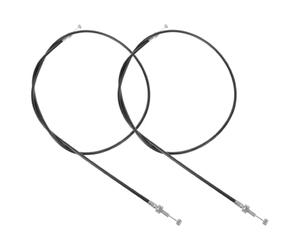 ibasenice Cordon de Traction Robuste en Acier Inoxydable pour Fauteuil Inclinable de Barbier, 2pcs, Câble Souple Noir de 114 Cm pour Salon Occupé ou Usage Domestique