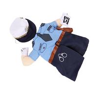 ibasenice Costume de Chat Policier pour Animaux Vêtements Cosplay Colorés pour Petits Animaux Accessoires pour
