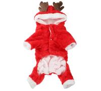 ibasenice Costume de Wapiti Tenue de Chien Cool Costume de Chien Velu Tenues crinière vêtements Coupe-Vent pour Animaux de Compagnie vêtements d'élan pour Chiot Molleton