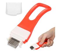 ibasenice Coupe-oignons Verts Ustensile Cuisine Robuste et Polyvalent en Acier Inoxydable Rouge pour Trancher et Râper les Légumes Facilement la Maison