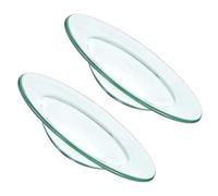 ibasenice Coupelles en Verre Rondes 10 CM Lot de 2 pour Chauffe-Cire, Plateau Verre pour Cire Fondante Parfumée, Accessoire Brûleur et Décoration Intérieure