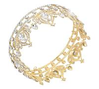 ibasenice Couronne de Mariage Strass Coiffe de Mariée avec Cristaux Accessoire de Fête pour Fille et Femme