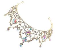 ibasenice Couronne Élégante en Alliage Doré pour Mariage et Anniversaire, Accessoire de Tête Délicat et Décoratif pour Photo, Style Noble et Unique
