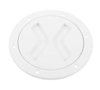 ibasenice Couvercle de Pont de Bateau Trappe D’Inspection Étanche Ronde Abs Blanche 13,7cm Antidérapante, pour Bateau et Yacht, Installation Facile