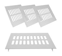 ibasenice Couverture de Ventilation en Alliage D'aluminium 4pcs pour Armoire et Salle de Bain, Grille d'air Compacte Carrée Plate, Protège L'humidité et Optimise la Circulation d'air
