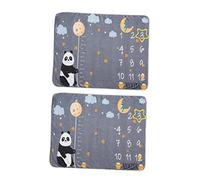 ibasenice Couverture Étape pour Couverture Flanelle avec Cadre Photo et Marqueur pour Nouvelle Naissance