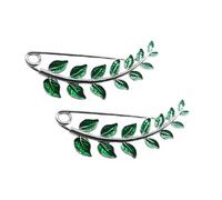 ibasenice Création 2pcs en Alliage Vert, Boucle de Robe et Épingle pour Foulard, Confortable et Pratique, Accessoire Élégant pour Célébration ou Bien-être Employé