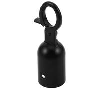 ibasenice Crochet de Fixation pour Extrémité de Corde Métal avec Stoppeur à Pression Embout de Cordon Garde-corps Accessoire de Barrière pour Événement et Hôtel Noir Moyen avec Vis