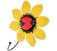 ibasenice Crochet et Gain de Place Jaune Mural Forme Fleur en Métal Décoratif Crochet Cuisine Robuste pour Clés et Paquet, pour Jardins et Bureaux