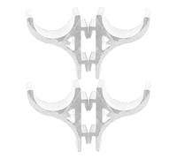 ibasenice Crochets de Fixation 4pcs pour Réfrigérateur en Alliage D'aluminium Argenté, Clip de Support D'étagère sans Perçage pour Rangement Pratique Congélateur