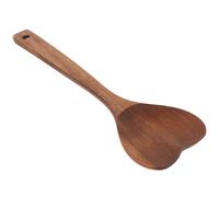 ibasenice Cuillère à Salade pour Mélanger et Forme Cœur en Bois D'acacia avec, Ustensile Cuisine Réutilisable Marron Cuisine