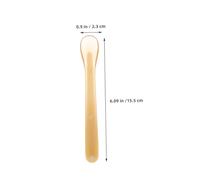 ibasenice Cuillère Garçon Fille Silicone Douce pour Apprentissage et Alimentaire Tête Souple Morsure et Portable Adaptée Aux Premiers Repas et Garçon Fille Dentition Couleur Jaune