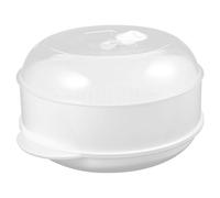ibasenice Cuiseur Vapeur Plastique Rond Blanc avec Couvercle Transparent et Panier Égouttoir Pratique pour Micro-ondes, Ustensile Cuisine à Vapeur pour Cuisson Saine Style Style Aléatoire