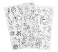 ibasenice de Stabilisateur de Broderie Hydrosoluble 2 Feuilles en Tissu Non Tissé Blanc et Création de Nouveaux Motifs pour de Broderie
