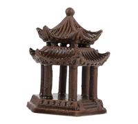 ibasenice Décoration Aquarium Pavillon Céramique Résistant Double Hexagonal Ornement Chinois Accessoire Miniature pour Bassin Et Terrarium