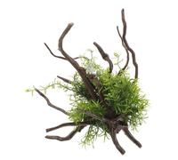 ibasenice Décoration Aquarium Plante Artificielle Racine Simulée Ornement Poisson Cachette Réaliste pour Aquarium Eau Douce et Salée