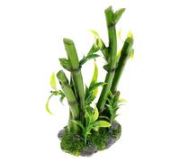 ibasenice Décoration Aquarium Plantes Artificielles pour Reptiles Bambou Ornement Terrarium Cachette Décorative pour Animaux Installation Rapide Usage Intérieur Extérieur
