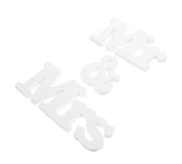 ibasenice Décoration Artisanale Mr et Mme pour Mariage en PVC Blanc, Centre de Table Léger et Pratique, pour Bureau et Cérémonies de Mariage