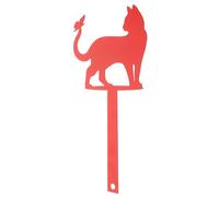 ibasenice Décoration de Boîte Aux Lettres Forme de Chat Piquet Élégant pour Boîte Aux Lettres Décoration Originale Rouge pour Jardin et Extérieur