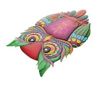 ibasenice Décoration Murale Colorée À Suspendre En Forme De Hibou Décoration Murale Pour Salon Statue De Hibou Rustique Pour Chambre À Coucher Ornement De