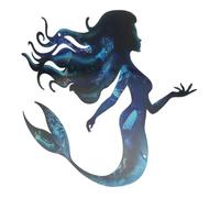 ibasenice Décoration Murale Sirène Pour Jardin Et Intérieur Design Élégant Art Marin En Métal Robuste