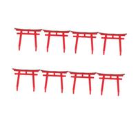 ibasenice Décoration Torii Shinto pour Aquarium Lot de 8 Mini Portes Japonaises Ornement de Jardin Zen Figurine pour Aménagement Paysager Accessoire Décoratif pour Aquarium et Bonsaï