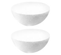 ibasenice Demi-Boules Polystyrène Blanches 18 CM Lot de 2 pour Création de Décorations Festives et Artisanat Floral