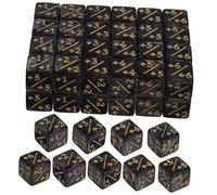 ibasenice Dés Jetons en Acrylique pour Jeux De Société Et Cartes Joueurs Adultes Ensemble De 48 Pièces Empilables pour Comptage Et Calcul Jeu De Table Éducatif Noir Perlée