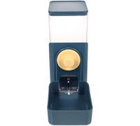 ibasenice Distributeur Automatique De Croquettes Pour Chat Mangeoire Pour Hamster Domestique Fonction Anti-retournement Matériau Pp Solide Format Carré Bleu Profond Usage Suspendu Animaux De Compagnie