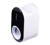 ibasenice Distributeur Automatique Mural de Dentifrice Noir et Blanc Porte-Dentifrice sans Perçage Support Hygiénique Mains Dégagées Espace pour Salle de Bain