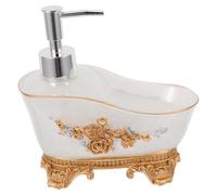 ibasenice Distributeur de Lotion Baignoire, Style Européen, Résine | Salle de Bain, Design Vintage Élégant, Acier Inoxydable, Facile à Nettoyer, Résistant à Décoloration