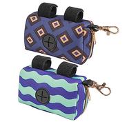 ibasenice Distributeur de Paquet à Couches pour Bébés et Tout-Petits, Portable 2 Pièces Violet et Motif Vague, en Plastique Solide, Accessoire Voyage Poussette, pour Sorties et Déplacements