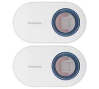 ibasenice Distributeur Mural de Dentifrice Automatique 2 Pièces Blanc en PP Compatible Formats Multiples pour Salle de Bain Familiale