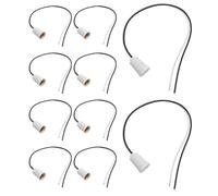 ibasenice Douille E12 de Salle à Manger Installation Rapide pour Éclairage 10 Pièces avec Fil de 25cm, Douille de Lustre en Plastique Blanc, Compatible Universellement pour Lampe LED