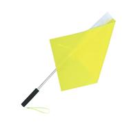 ibasenice Drapeau de Signalisation Arbitre, Drapeau D’arbitre à Main, Jaune, en Pongée et Acier Inoxydable, Léger et Polyvalent, pour Arbitres et Organisateurs de Compétition, Basketball