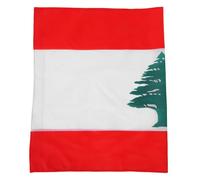 ibasenice Drapeau Liban en Polyester pour Célébrations et Événements Scolaires Bannière Vibrante Usage Intérieur et Extérieur 1 Pièce