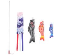 ibasenice Drapeaux de Carpe Japonerie en Polyester Léger Ensemble de 5 Décorations Suspendues Style Japonerie Vif et Flottant Vent pour Restaurant Sushi ou Fête