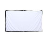 ibasenice Écran de Projection Pliable Absorbant la Lumière 16:9 en Polyester Blanc Bordure Noire de 3cm Améliore L'effet de Projection pour Home Theater et Église