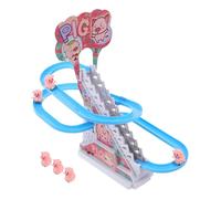 ibasenice Électrique de Course Musicale avec Piste Lumineuse LED et Fonction Escalier Automatique Jeu de Course pour Garçon Fille pour Divertissement Intérieur et Développement de Autonomie